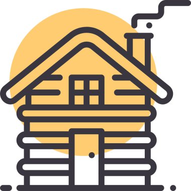 Ev. Web simgesi basit illüstrasyon