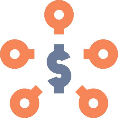 Dolar. Web simgesi basit tasarım