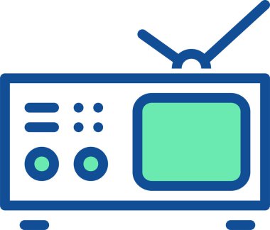 Televizyon. Web simgesi basit illüstrasyon