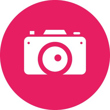 Kamera simgesinin vektör illüstrasyonu