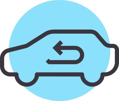 Geri dönüşüm web simgesi, basit vektör illüstrasyonu