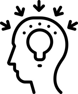 Beyin fırtınası. Web simgesi basit illüstrasyon