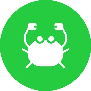 Yengeç. Web simgesi basit illüstrasyon   