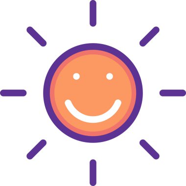 Güneş Ağı simgesi basit illüstrasyon