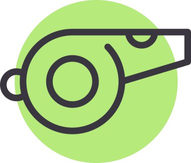 vektör illüstrasyonu, ıslık simgesi biçimi