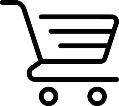 Alışveriş arabası. Basit resimleme 