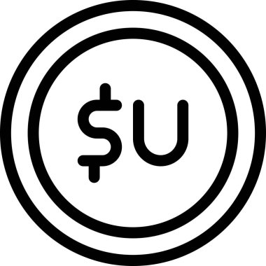 Peso para birimi web simgesi vektör çizimi 