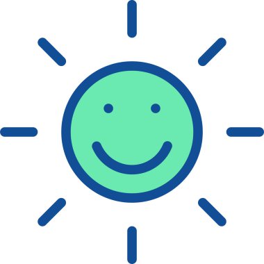 Güneş Ağı simgesi basit illüstrasyon