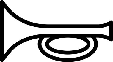 Trompet. Web simgesi basit illüstrasyon