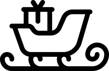 Kızak simgesinin vektör illüstrasyonu