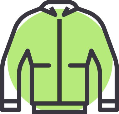 Ceket web simgesi basit tasarım 