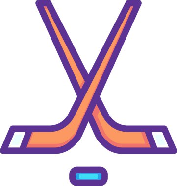 buz hokeyi web simgesi, basit vektör illüstrasyonu