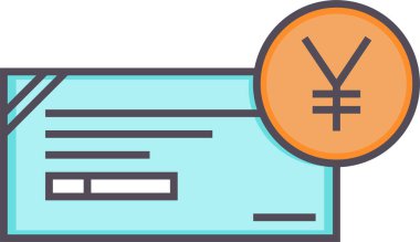 yen para birimi web simgesi, basit vektör illüstrasyonu 