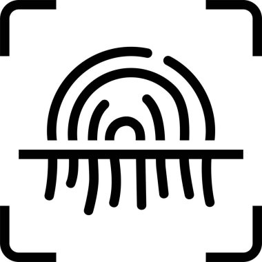 Parmak izi. Web simgesi basit illüstrasyon