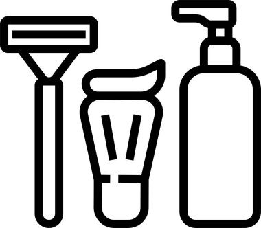 Basit illüstrasyon web simgesi tıraş ediliyor