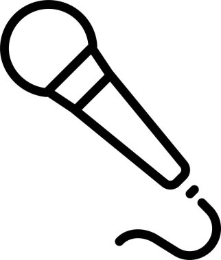 Mikrofon. Web simgesi basit illüstrasyon
