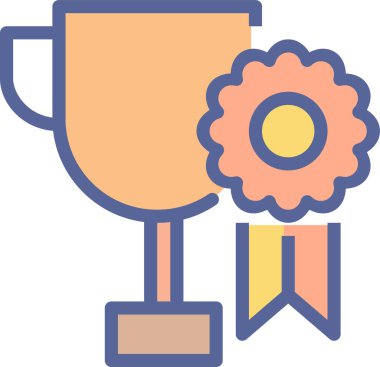 Kupa. Web simgesi basit illüstrasyon