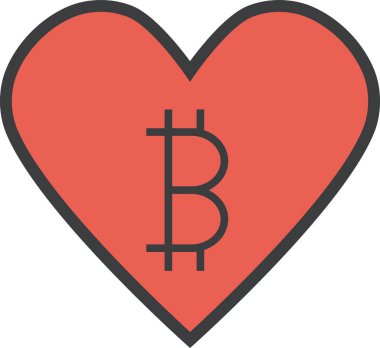 Bitcoin web simgesi basit tasarım, vektör