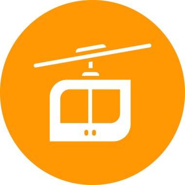 Teleferik. Web simgesi basit illüstrasyon