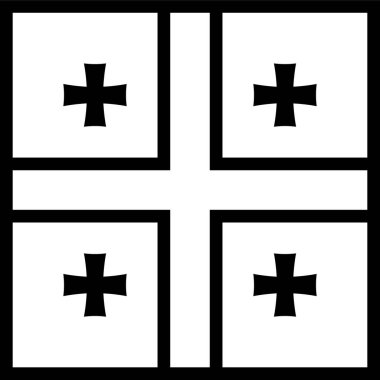 Gürcistan bayrağı, vektör illüstrasyonu 