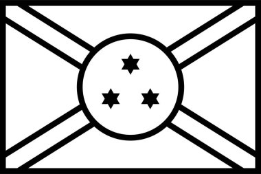 burundi ülke bayrağı, vektör illüstrasyonu 