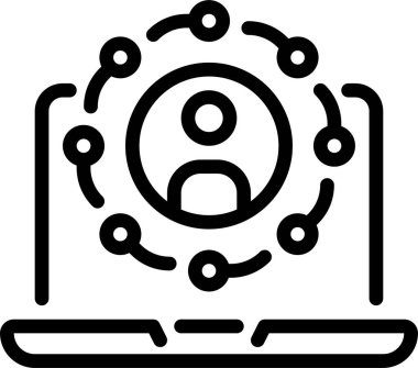 şebeke. Web simgesi basit illüstrasyon