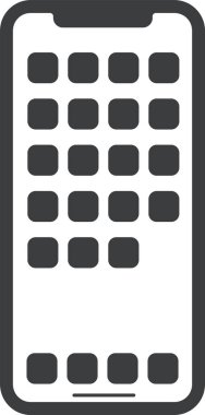 Cep telefonu. Web simgesi basit illüstrasyon