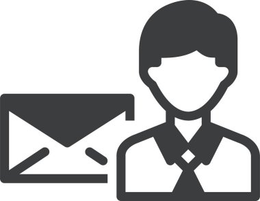 E-posta. Web simgesi basit illüstrasyon