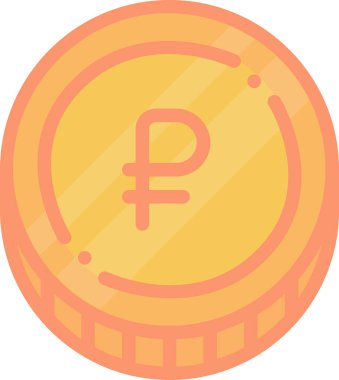 ruble. Web simgesi vektör illüstrasyonu