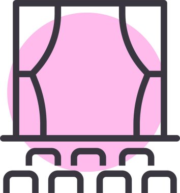 Tiyatro ikonu. Basit tasarım