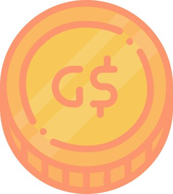 Dolar. Web simgesi vektör illüstrasyonu