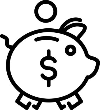 tasarruf web simgesi, basit vektör illüstrasyonu 