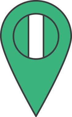 Nijerya ülke bayrağı, vektör illüstrasyonu 