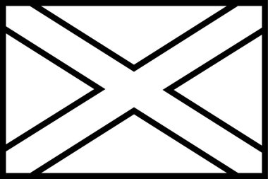 Jamaika bayrağı, basit vektör illüstrasyonu