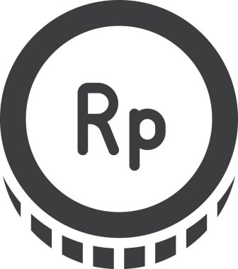 rupiah web simgesi, basit vektör illüstrasyonu