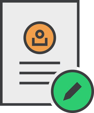 Bir belge dosya simgesinin vektör illüstrasyonu 