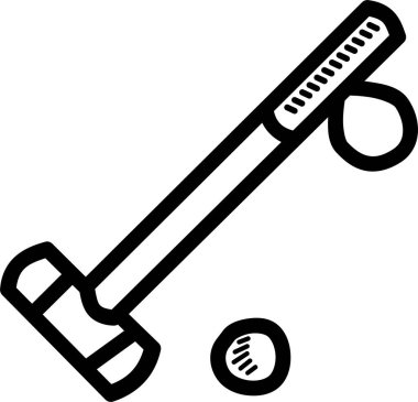 Bir beyzbol ikonunun vektör illüstrasyonu