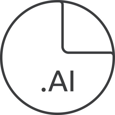 ai dosya biçiminin vektör illüstrasyonu