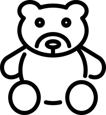 Ayı ağı simgesi basit illüstrasyon