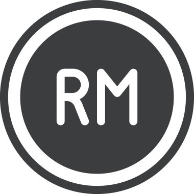 ringgit Malezya para vektör simgesi, modern illüstrasyon