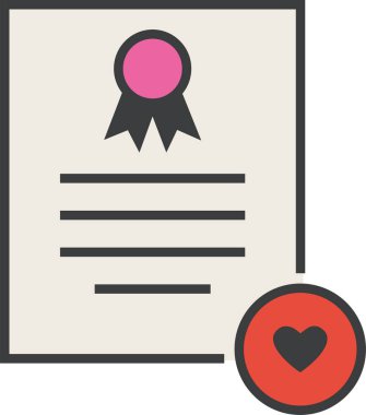 Bir belge dosya simgesinin vektör illüstrasyonu 