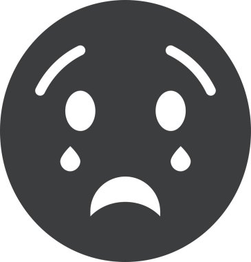 Üzgün bir yüzün vektör çizimi