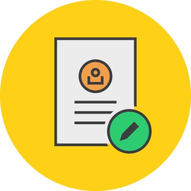 Bir belge dosya simgesinin vektör illüstrasyonu 