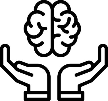 Beyin. Web simgesi basit tasarım