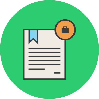 Bir belge dosya simgesinin vektör illüstrasyonu 