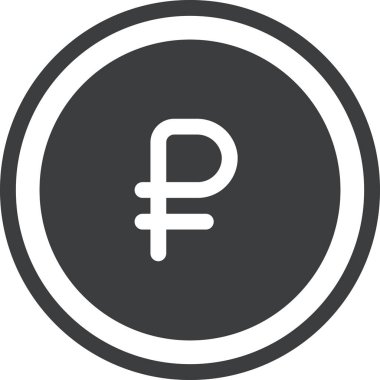 ruble. Web simgesi vektör illüstrasyonu