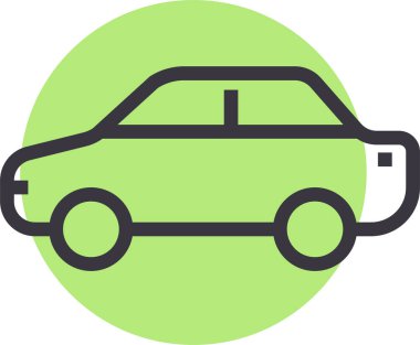 - Araba. Web simgesi basit illüstrasyon