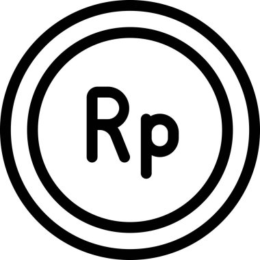 rupiah web simgesi, basit vektör illüstrasyonu