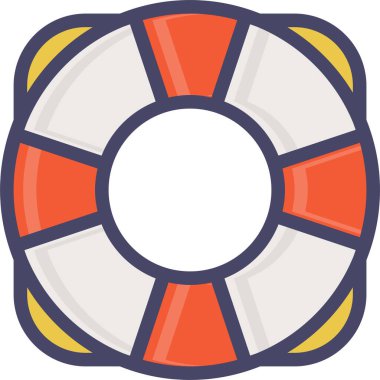 yaşam şamandırası web simgesi, basit vektör illüstrasyonu