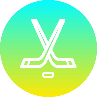 buz hokeyi web simgesi, basit vektör illüstrasyonu